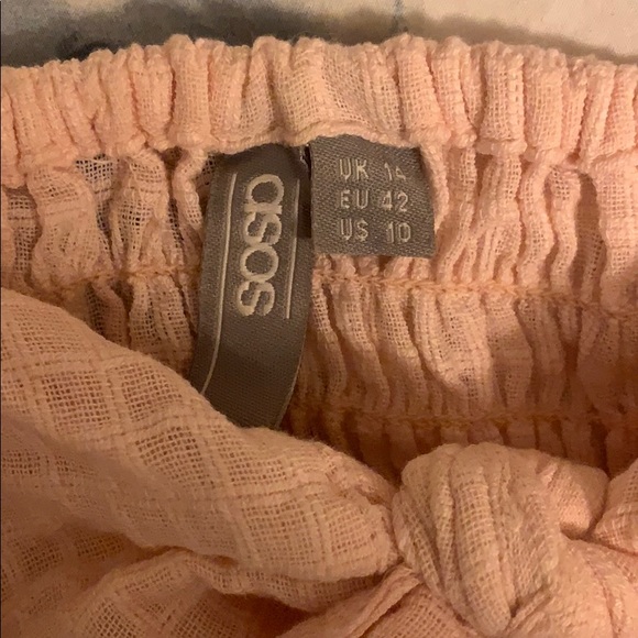 ASOS Tie Front Pink Crop Top - Picture 7 of 8